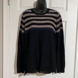 NWT BCBGMAXAZRIA Black Combo Crew Neck Sweater Sz M